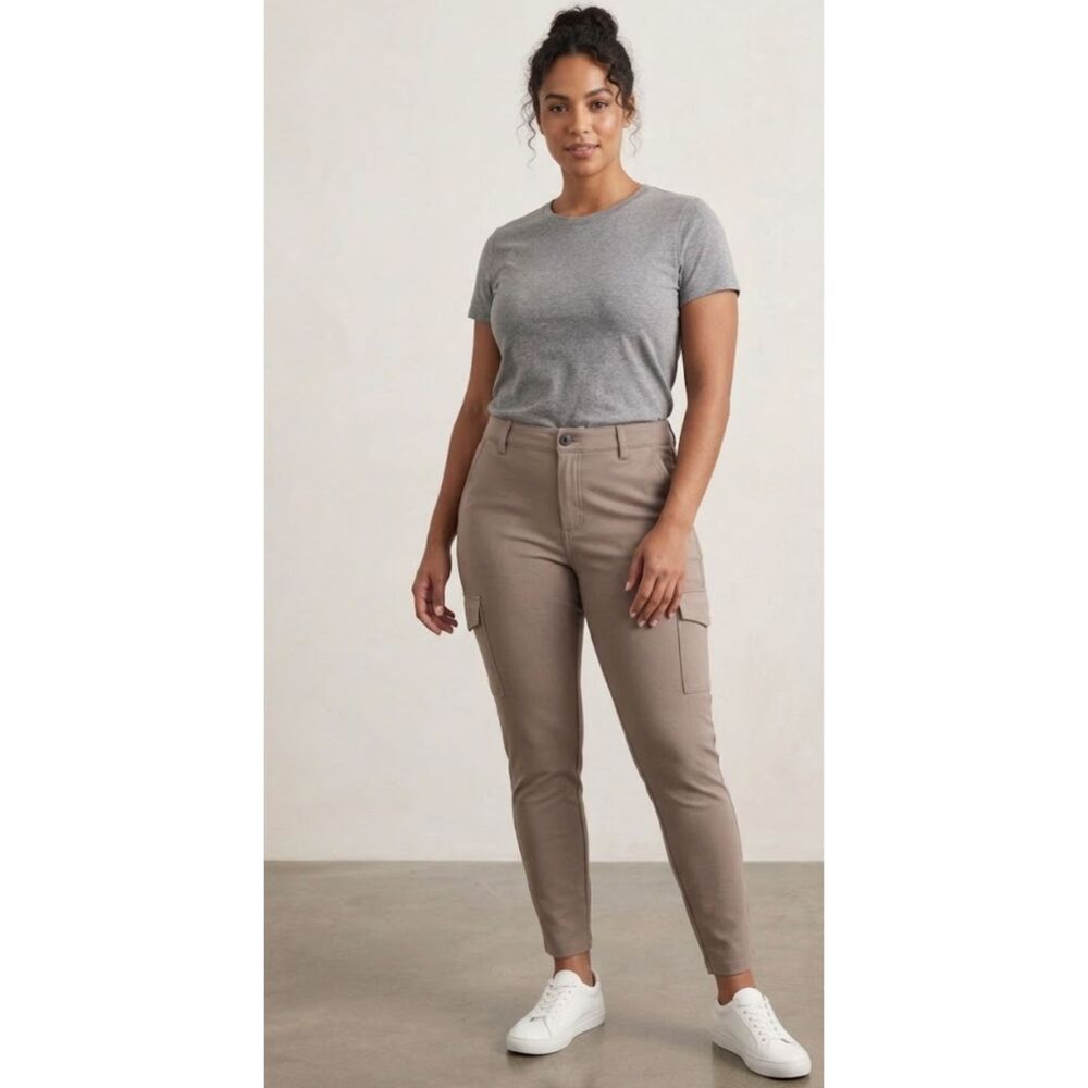 New Guess Lolara Cargo Ponte Stretch Pant Women's Size XL